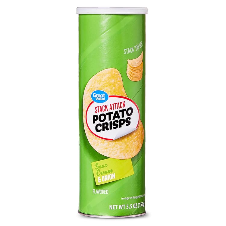 Great Value Stack Attack Sour Cream & Onion Potato Crisps