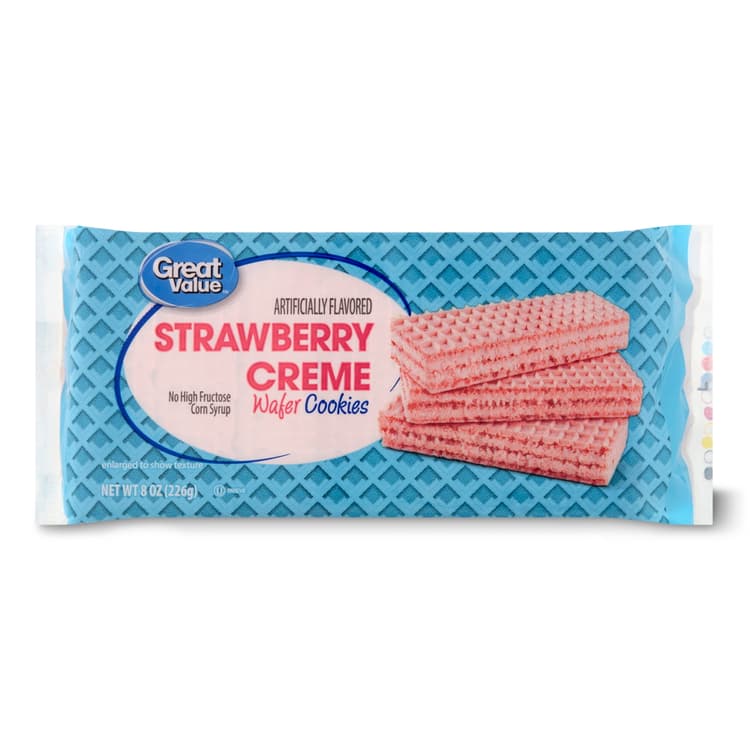 Great Value Strawberry Creme Wafer Cookies