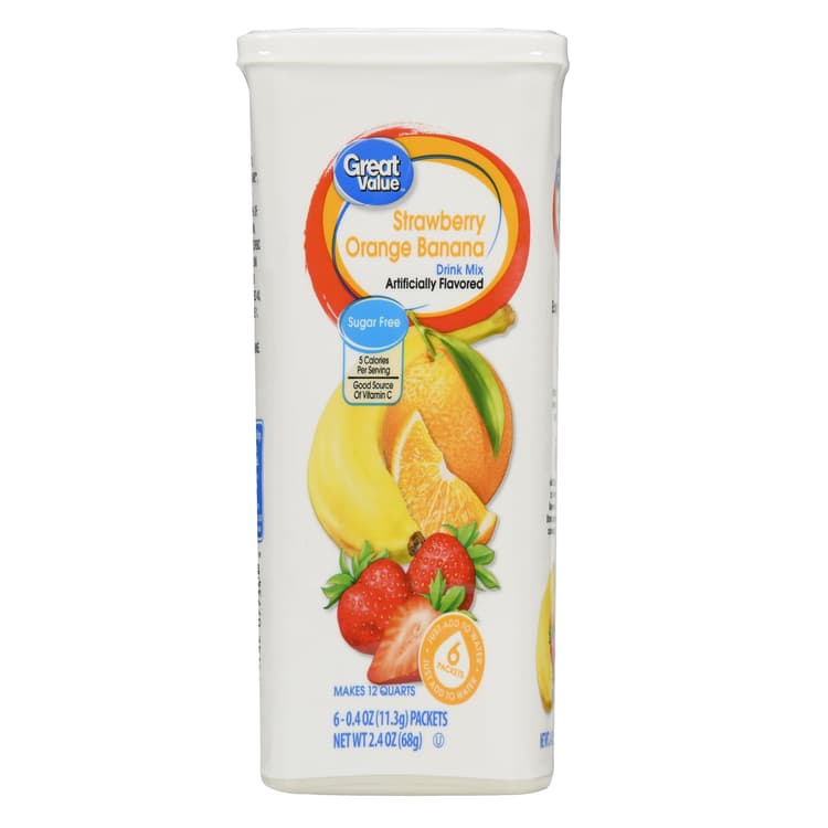 Great Value Strawberry Orange Banana Drink Mix