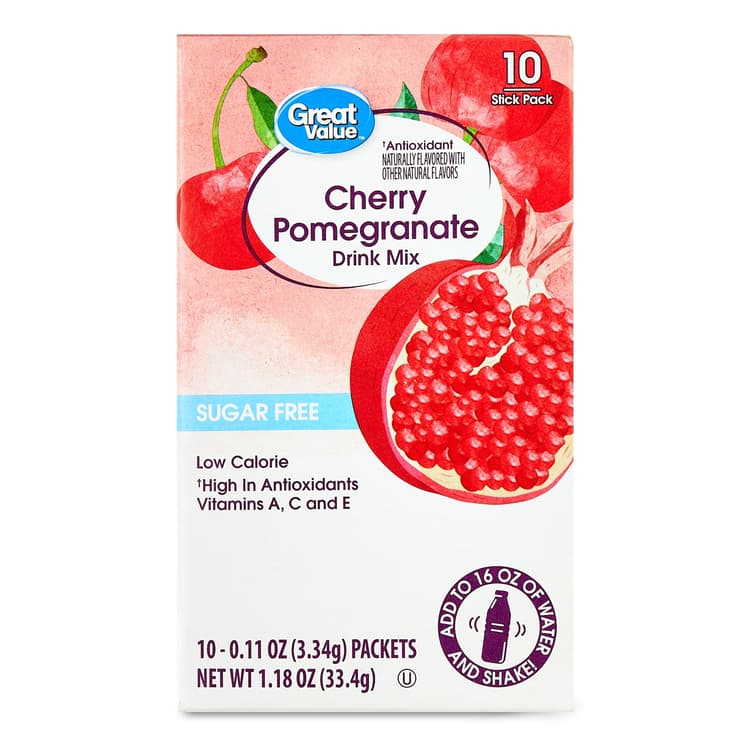 Great Value Sugar-Free Cherry Pomegranate Antioxidant Drink Mix