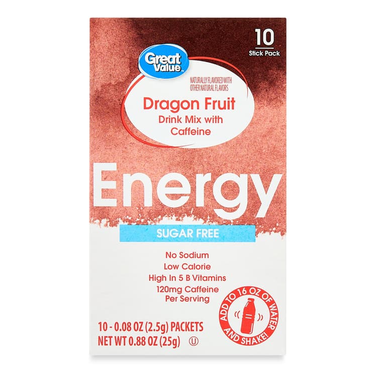 Great Value Sugar-Free Dragon Fruit Energy Drink Mix