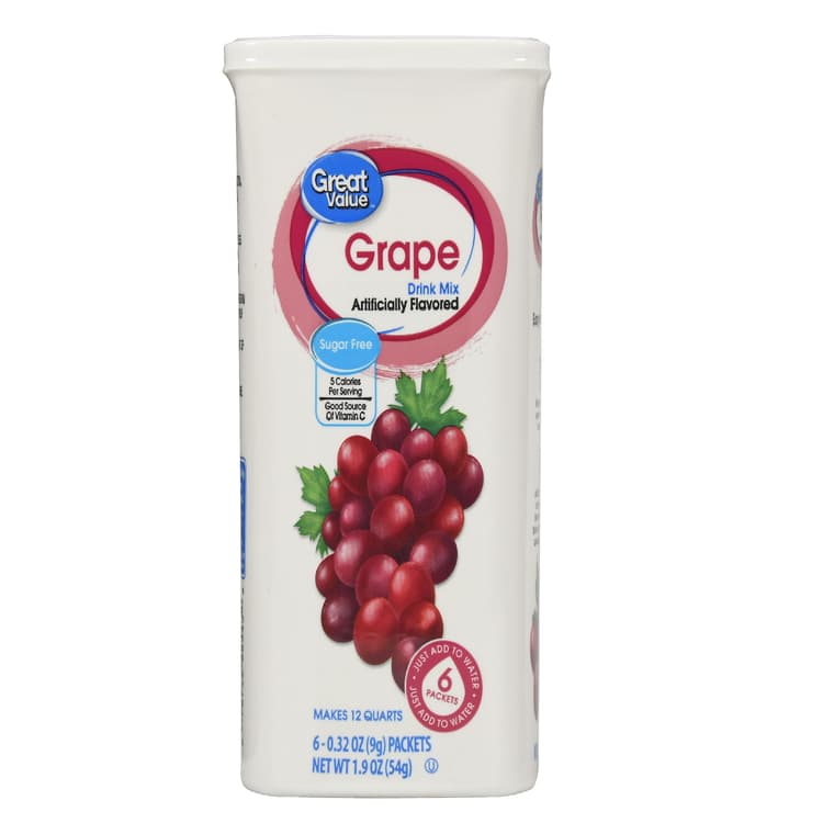 Great Value Sugar-Free Drink Mix, Grape