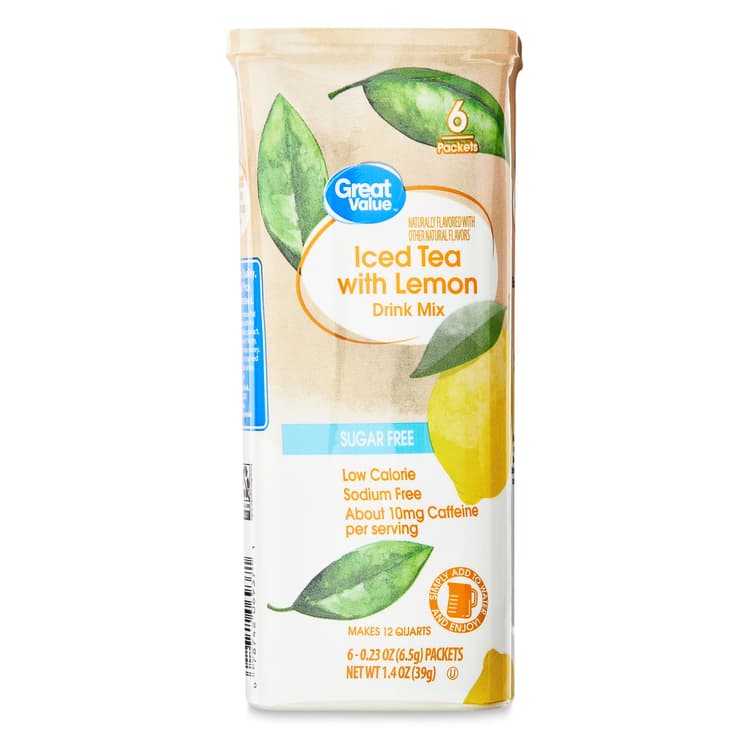 Great Value Sugar-Free Iced Tea With Lemon Drink Mix