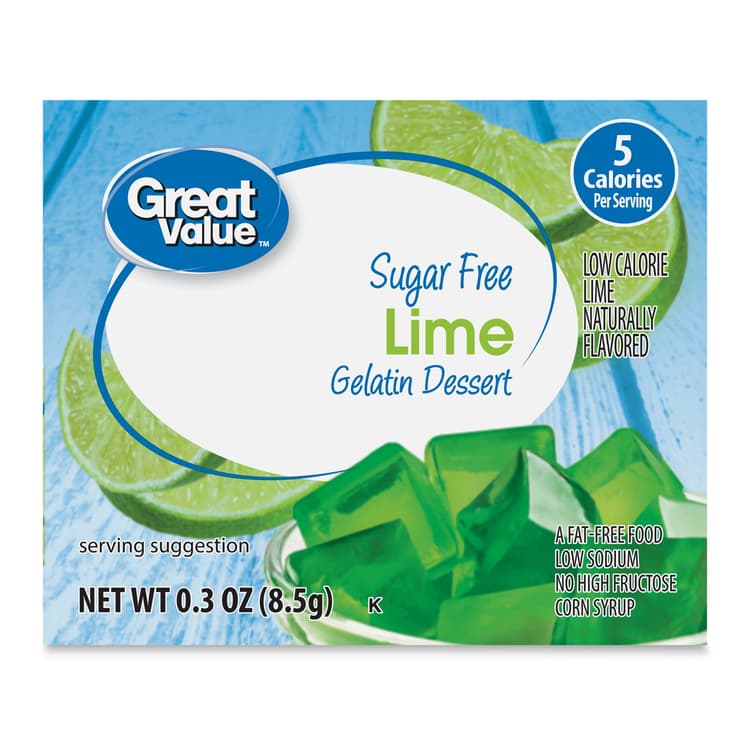 Great Value Sugar Free Lime Gelatin Dessert