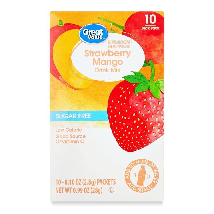 Great Value Sugar-Free Tropical Strawberry Mango Drink Mix