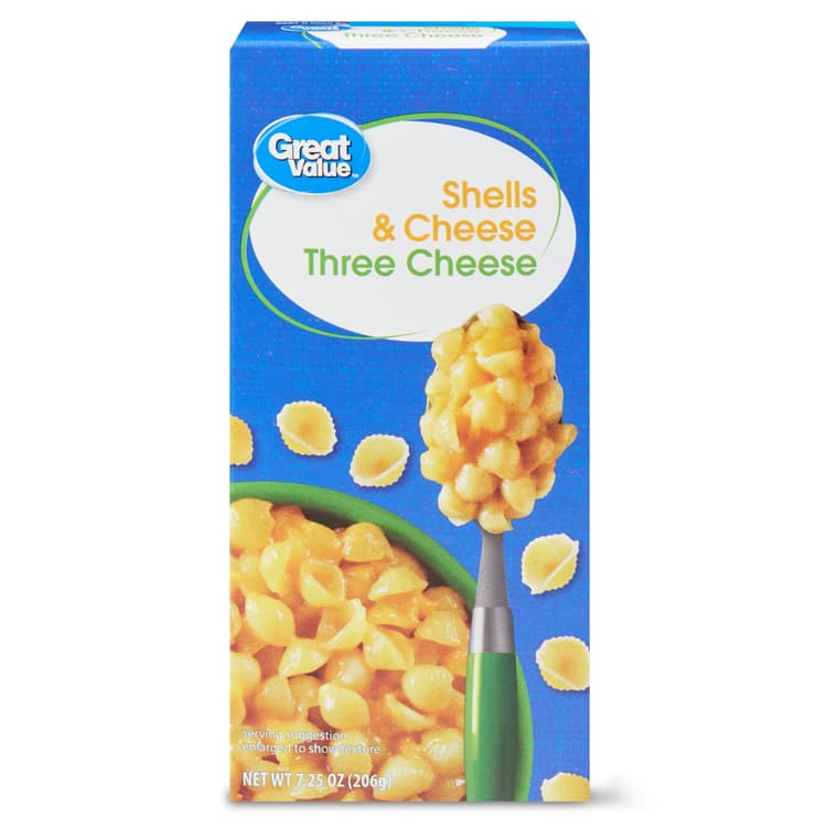Great Value Three Cheese Shells And Cheese, Shelf Stable Packaged Meal