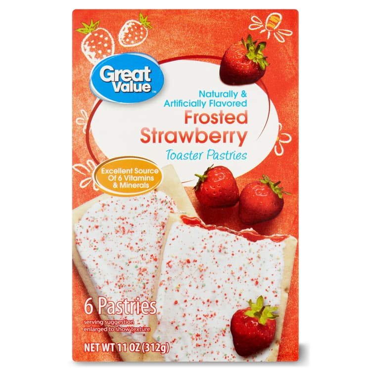 Great Value Toaster Pastries, Frosted Strawberry