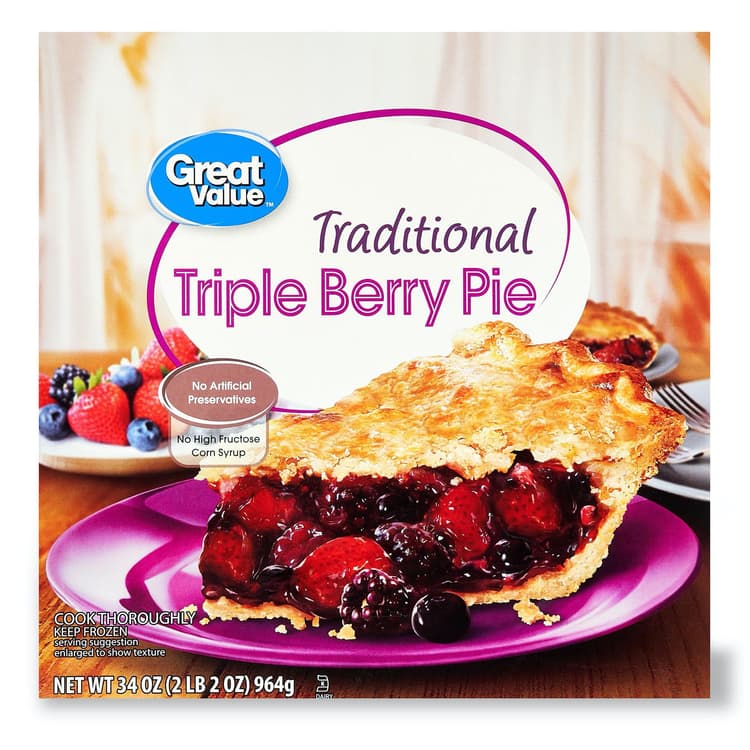 Great Value Traditional Triple Berry Pie