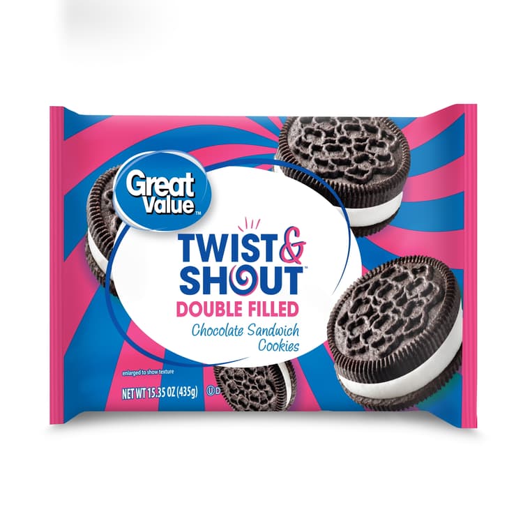 Great Value Twist & Shout Double Filled Chocolate Sandwich Cookies