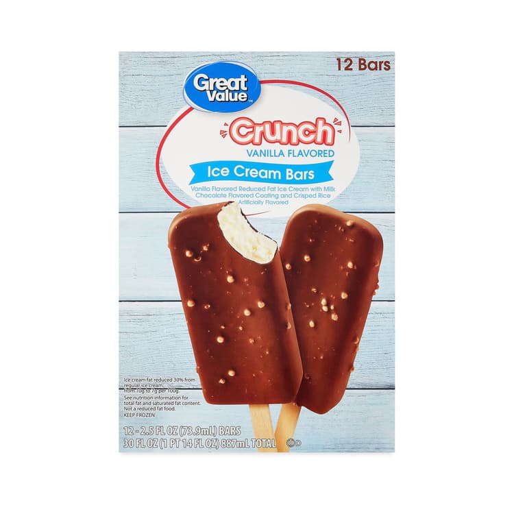 Great Value Vanilla Crunch Ice Cream Bars