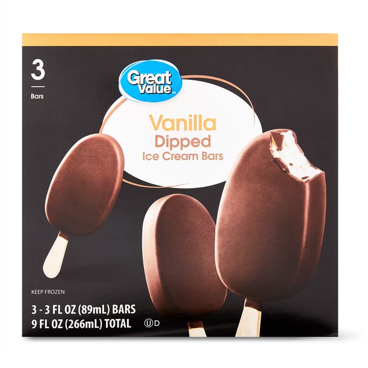 Great Value Vanilla Dipped Ice Cream Bars
