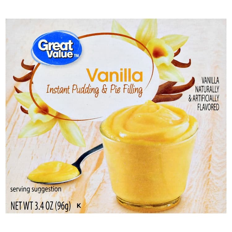 Great Value Vanilla Instant Pudding & Pie Filling, Carton