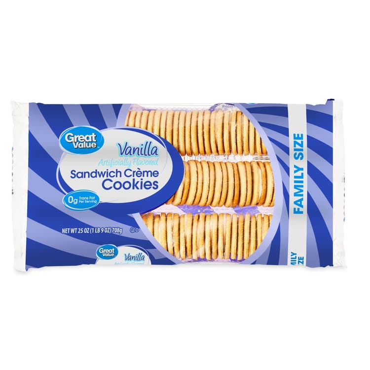 Great Value Vanilla Sandwich Creme Cookies Family Size