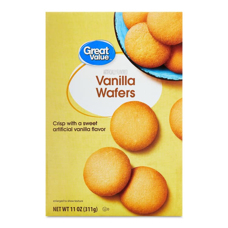 Great Value Vanilla Wafers, Round, Shelf-Stable/Ambient
