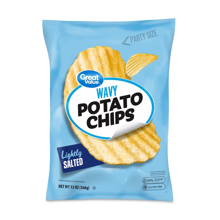 Great Value Wavy Lightly Salted Original Potato Chips