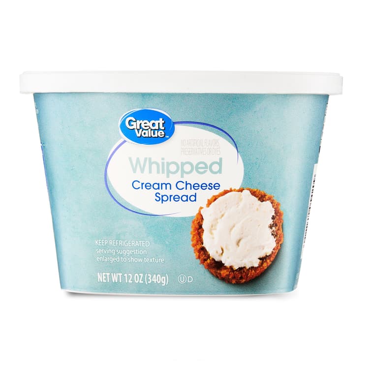 Great Value Whipped Original Cream Cheese Spread, Tub