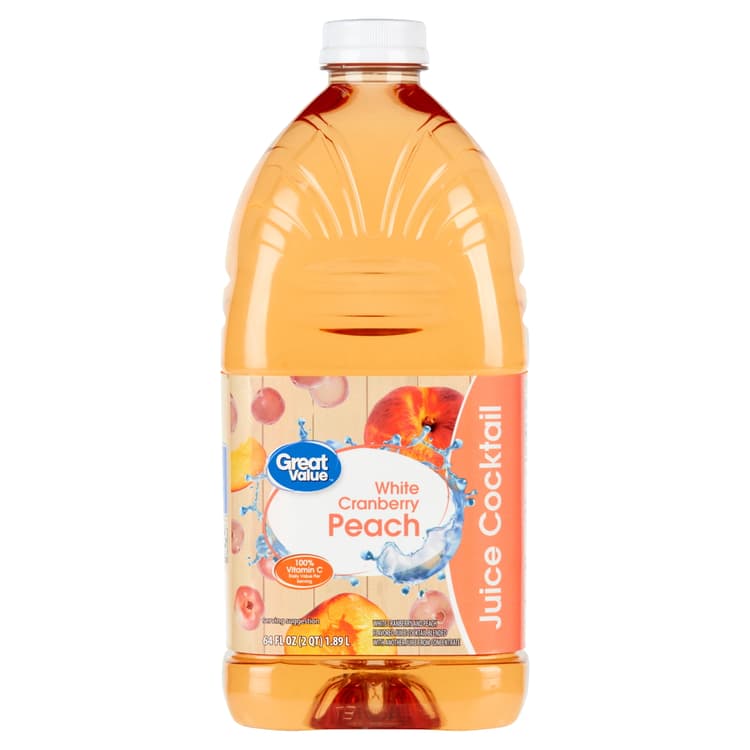 Great Value White Cranberry Peach Juice Cocktail