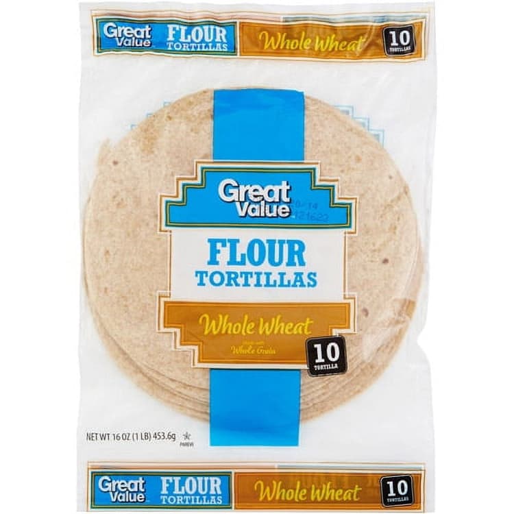 Great Value Whole Wheat 8" Flour Tortillas