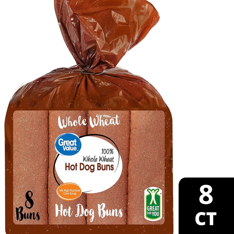 Great Value Whole Wheat Hot Dog Buns