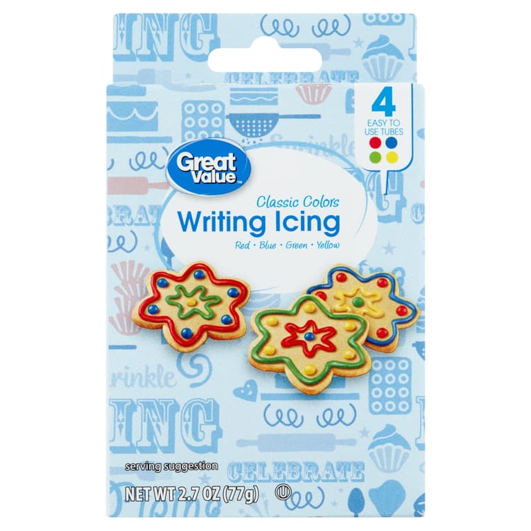 Great Value Writing Icing, Classic Colors