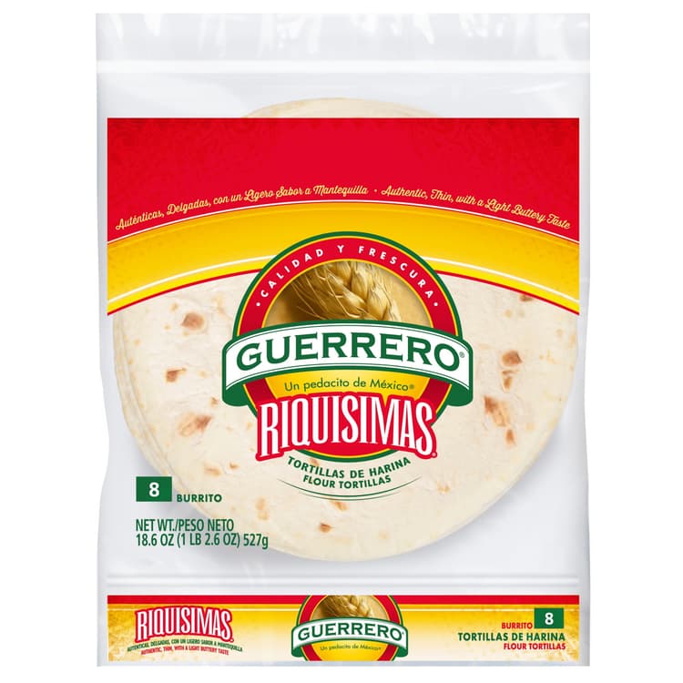 Guerrero Tortillas Flour Burrito De Harina Riquisimas Bag