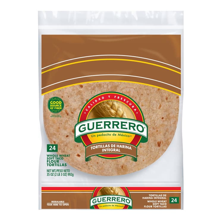 Guerrero Whole Wheat Soft Taco Flour Tortillas