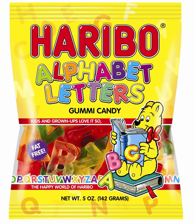 Haribo Gummi Candy, Alphabet Letters