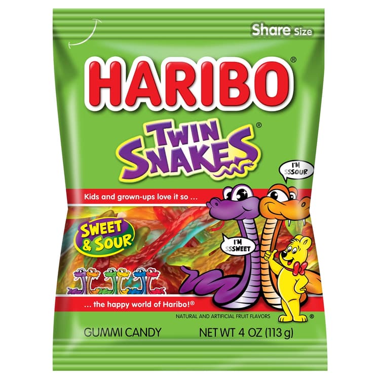 Haribo Twin Snakes Sweet And Sour Gummy Candy