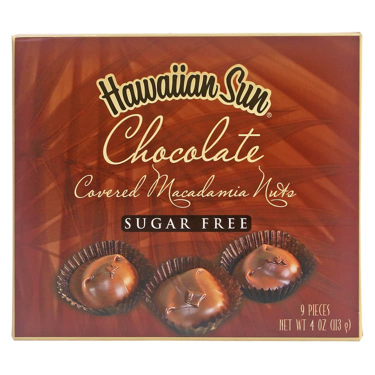 Hawaiian Sun Sugar Free Macadamia Nuts Chocolate
