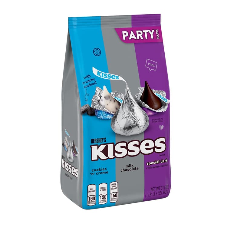 Hershey'S Kisses Assorted Chocolate And White Creme Candy, Party
