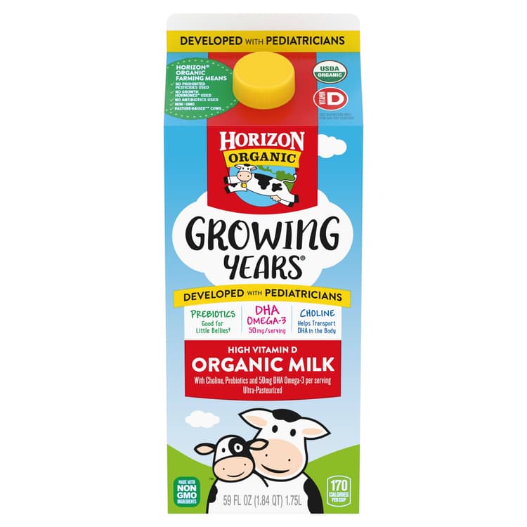 Horizon Organic Growing Years Whole Milk With Dha Omega 3 - 0.5 Gallon