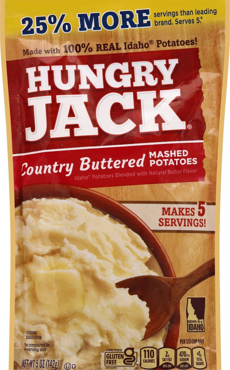 Hungry Jack Mashed Potatoes, Country Buttered
