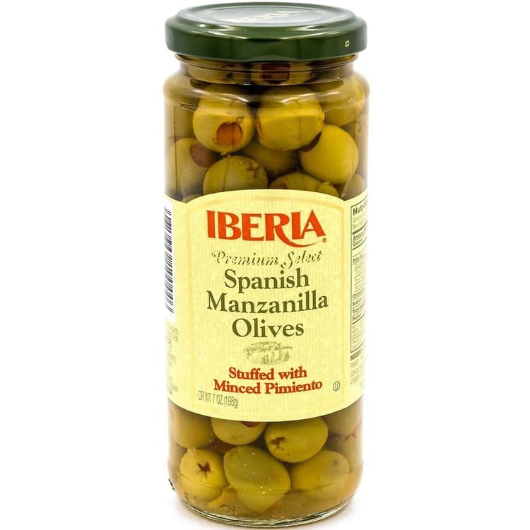 Iberia Olives, Spanish Manzanilla, Stuffed With Minced Pimiento