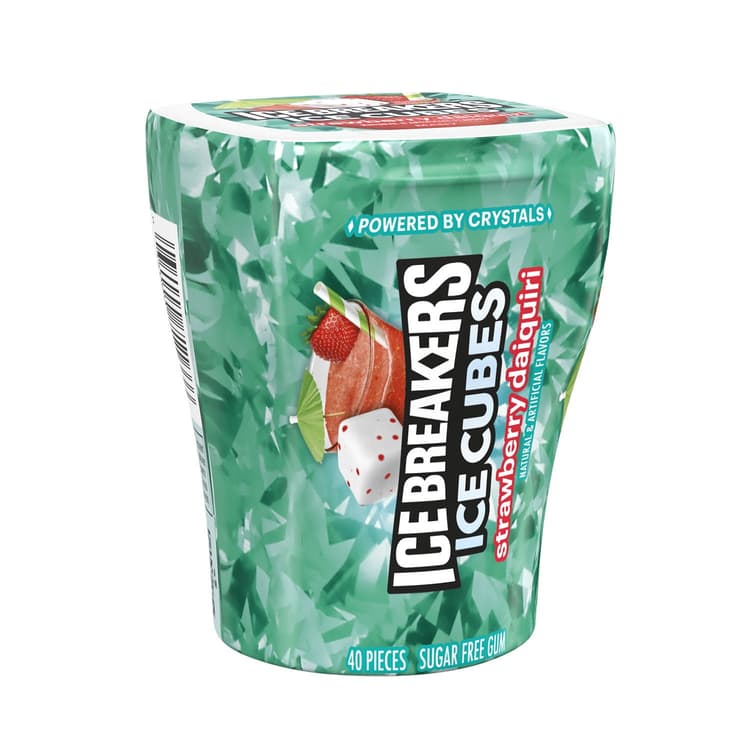 Ice Breakers Ice Cubes Strawberry Daiquiri Flavored Gum Bottle Pack