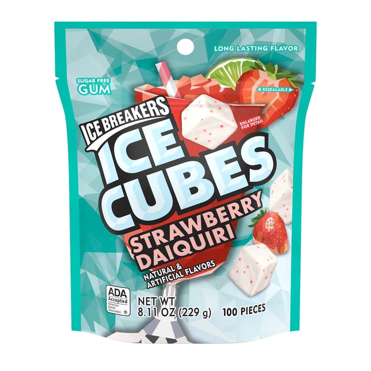Ice Breakers Ice Cubes Strawberry Daiquiri Sugar Free Chewing Gum