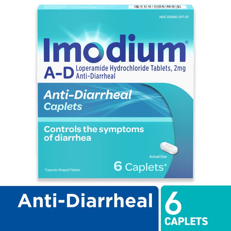 Imodium A-D Diarrhea Relief Caplets, Loperamide Hydrochloride