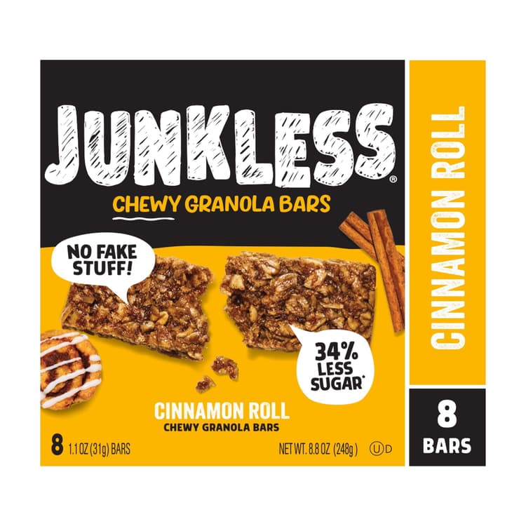 Junkless Cinnamon Roll Chewy Granola Bars