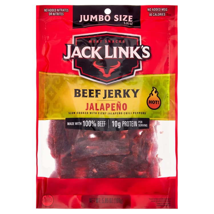 Jack Link'S 100% Beef Jalapeno Beef Jerky Resealable Bag