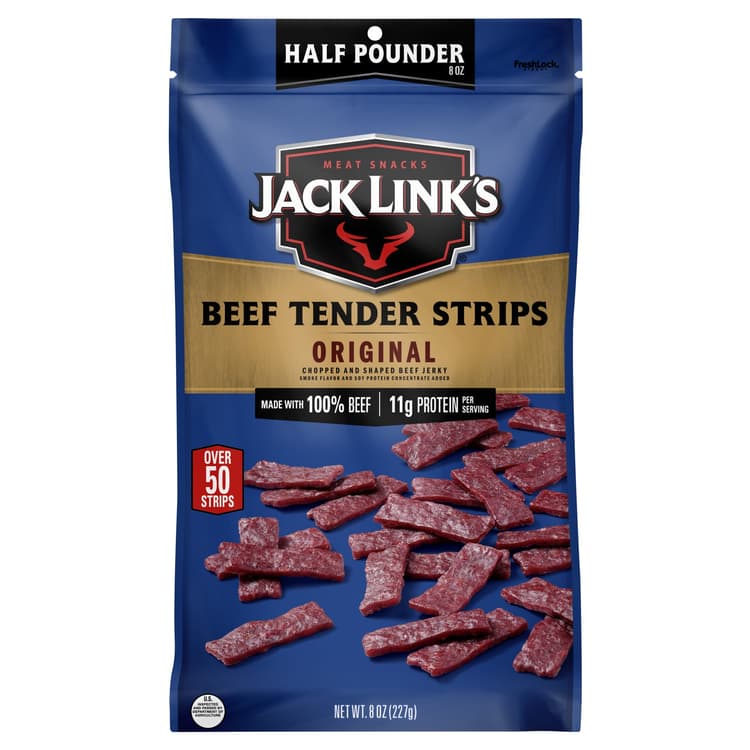 Jack Link'S 100% Beef Original Tender Strips Resealable Bag