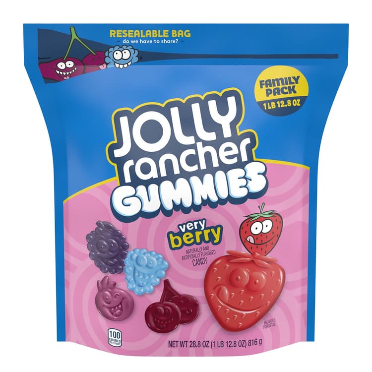 Jolly Rancher Gummies Very Berry Assorted Fruit Flavored Candy, Family