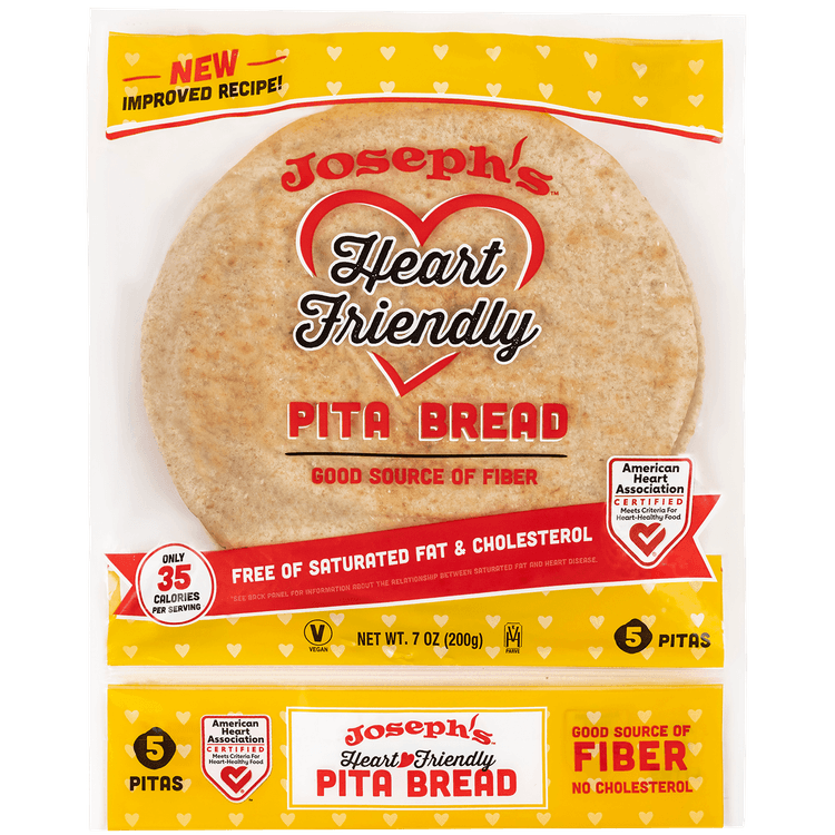 Joseph'S Heart Friendly Oat Bran & Stone Ground Whole Wheat Flour Pita Bread With Plant Sterols