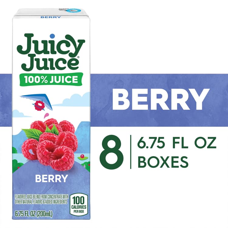 Juicy Juice 100% Juice, Berry, 8-Count, 6.75-Ounce Boxes (Pack Of