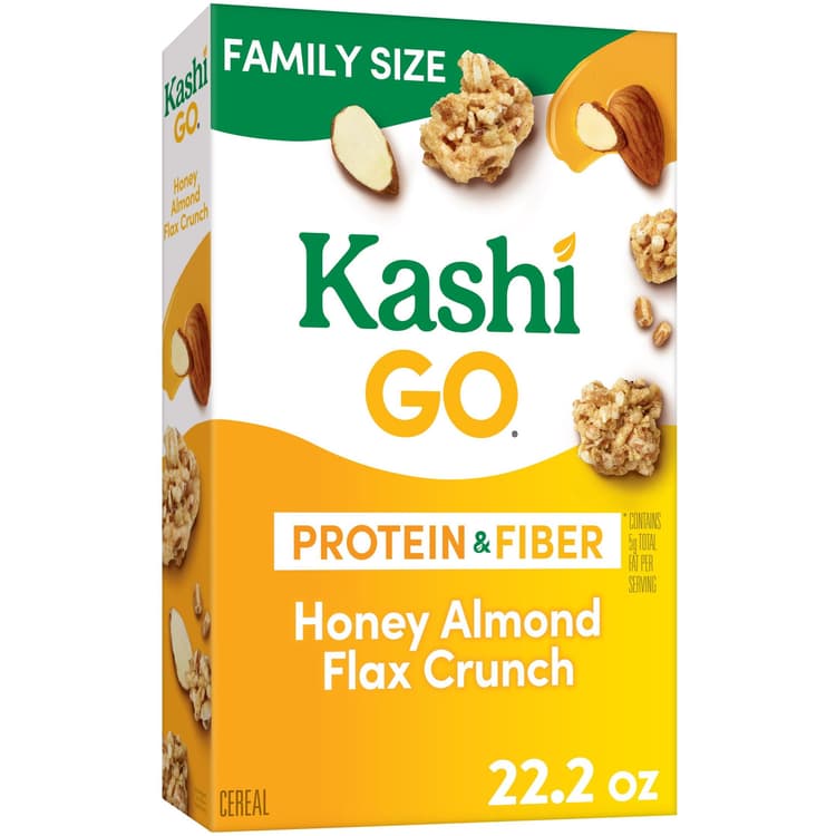 Kashi Go Honey Almond Flax Crunch Cold Breakfast Cereal, Family Size