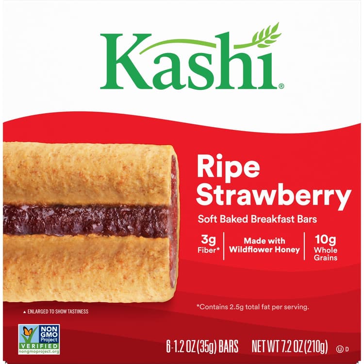 Kashi Soft Baked Breakfast Bars, Vegetarian Bars, Ripe Strawberry