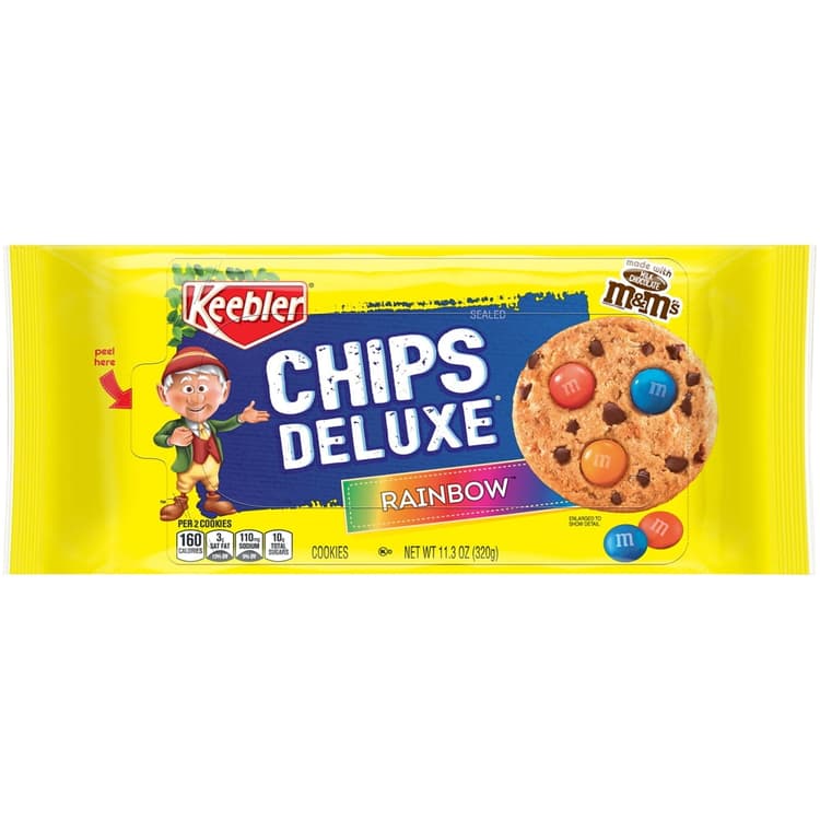 Keebler Cookies, Chips Deluxe, Rainbow, M & M'S