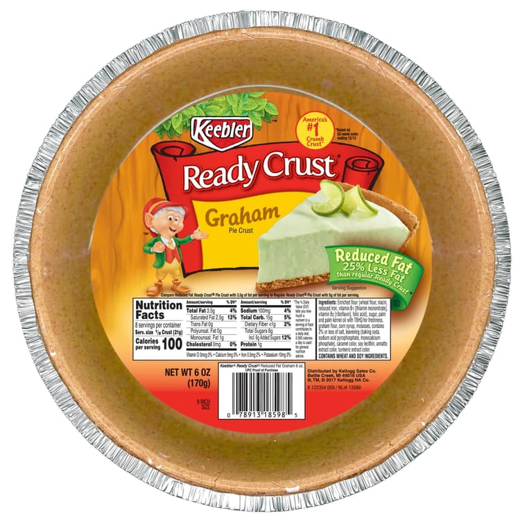 Keebler, Ready Crust - Pie Crust, Reduced Fat, Graham