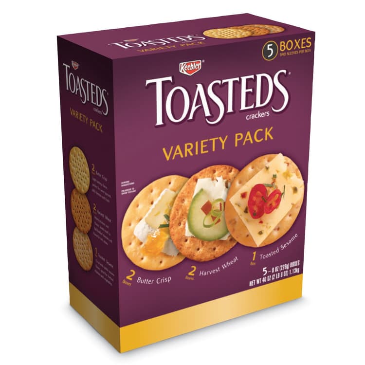 Toasteds, Crackers, Buttercrisp/Harvest Wheat/Toasted Sesame, Variety
