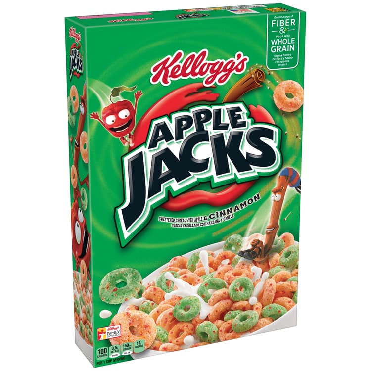 Kellogg'S Apple Jacks, Breakfast Cereal, Original, Good Source Of Fiber
