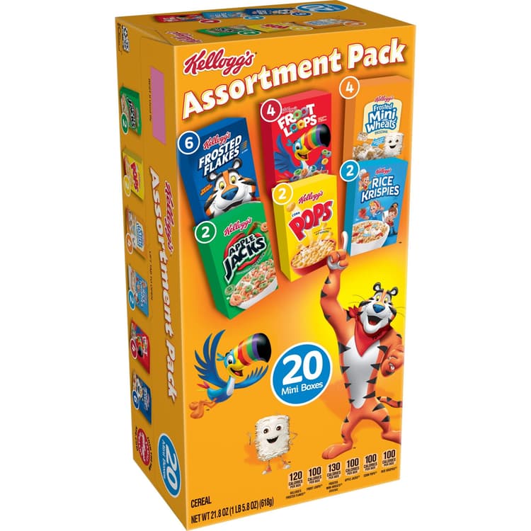Kellogg'S Assortment Pack Variety Pack Cold Breakfast Cereal