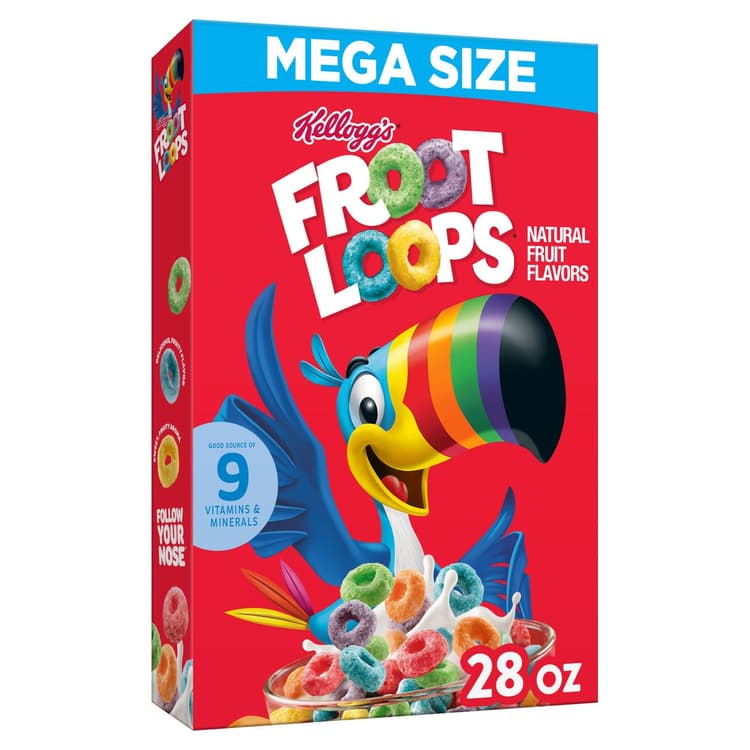 Kellogg'S Froot Loops Original Breakfast Cereal, Mega Size